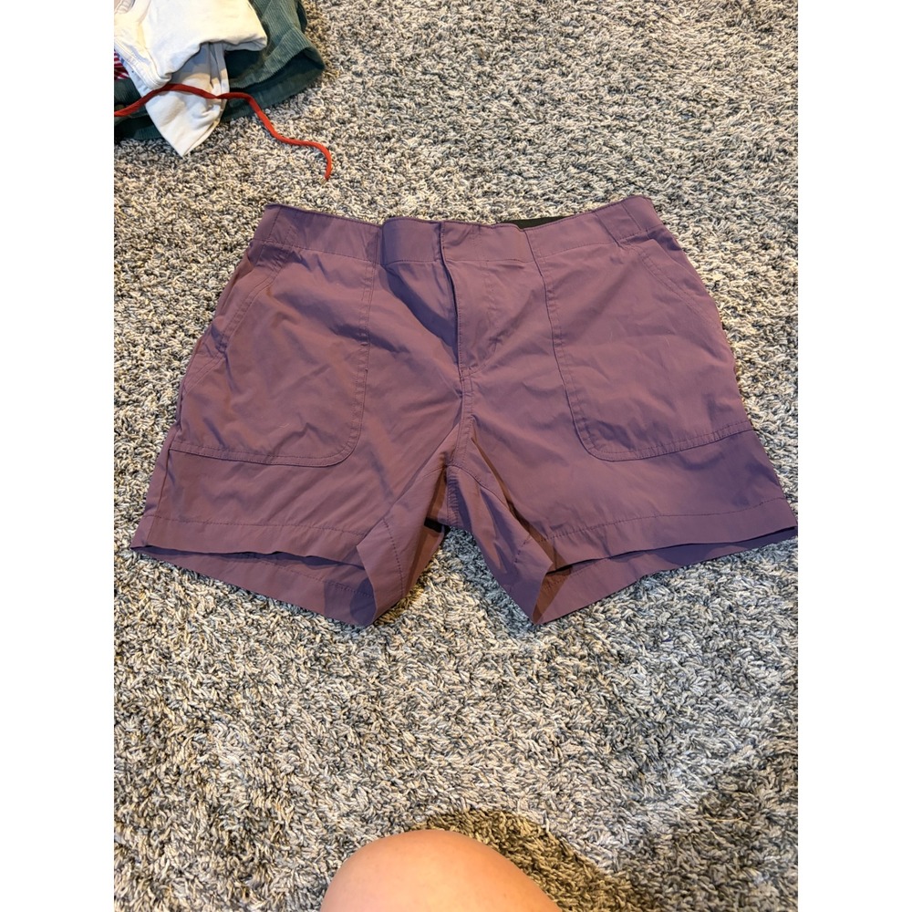 Eddie Bauer Women 6 Purple Horizon Guide Hiking Shorts Stretch Nylon Plum